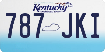 KY license plate 787JKI