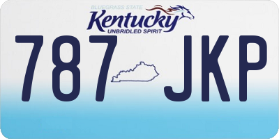 KY license plate 787JKP