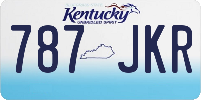 KY license plate 787JKR
