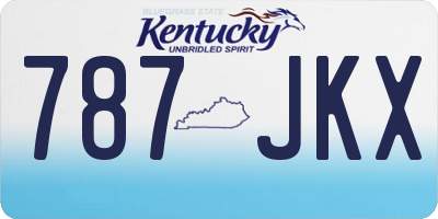 KY license plate 787JKX