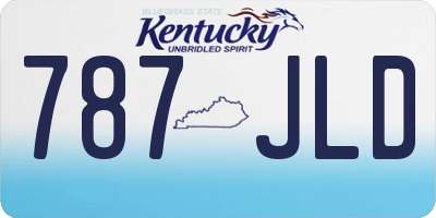 KY license plate 787JLD