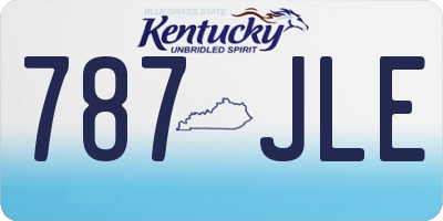 KY license plate 787JLE