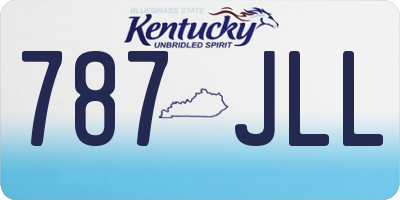 KY license plate 787JLL