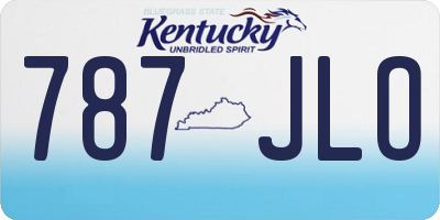 KY license plate 787JLO