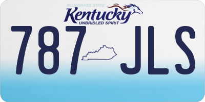 KY license plate 787JLS
