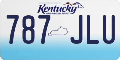 KY license plate 787JLU