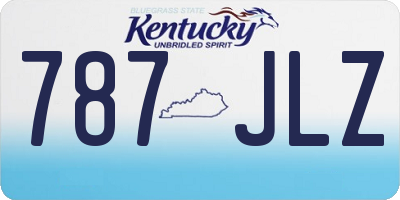 KY license plate 787JLZ