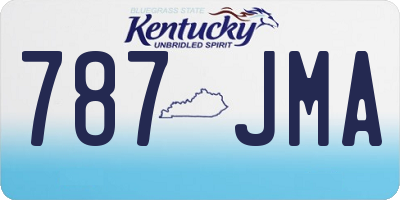 KY license plate 787JMA