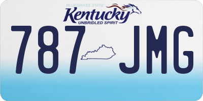 KY license plate 787JMG