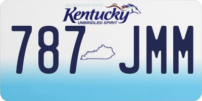 KY license plate 787JMM