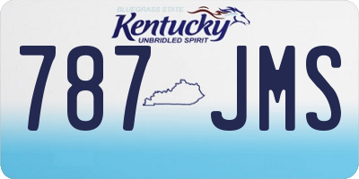 KY license plate 787JMS