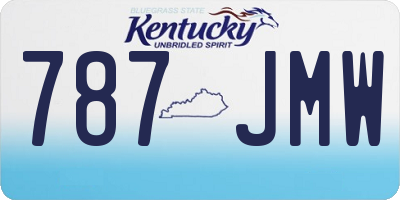 KY license plate 787JMW