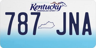 KY license plate 787JNA