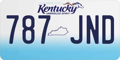 KY license plate 787JND