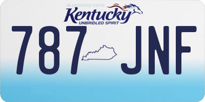 KY license plate 787JNF