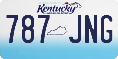 KY license plate 787JNG