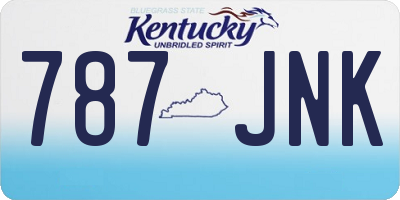 KY license plate 787JNK