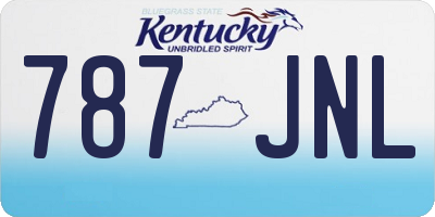 KY license plate 787JNL