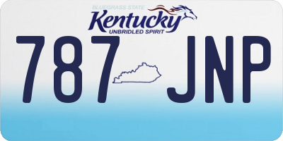 KY license plate 787JNP