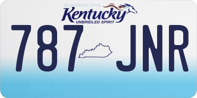 KY license plate 787JNR