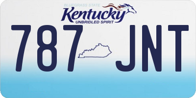KY license plate 787JNT