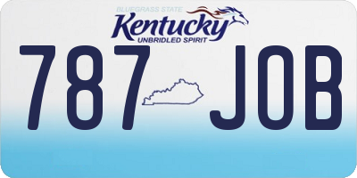 KY license plate 787JOB