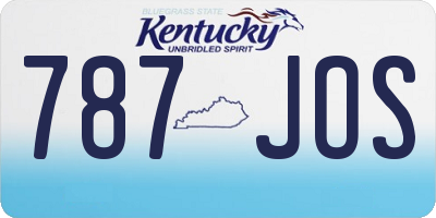 KY license plate 787JOS