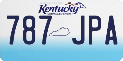 KY license plate 787JPA