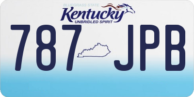 KY license plate 787JPB