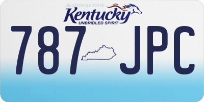 KY license plate 787JPC
