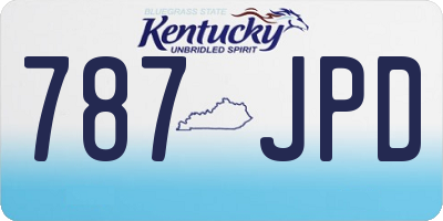KY license plate 787JPD