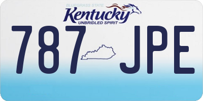 KY license plate 787JPE