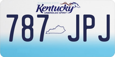 KY license plate 787JPJ