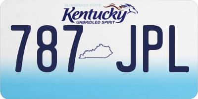 KY license plate 787JPL