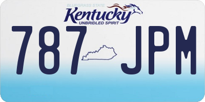 KY license plate 787JPM