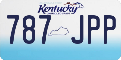 KY license plate 787JPP