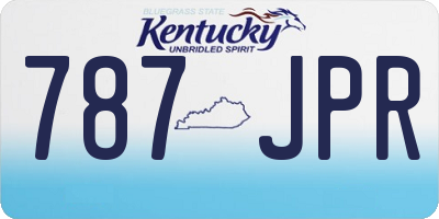 KY license plate 787JPR
