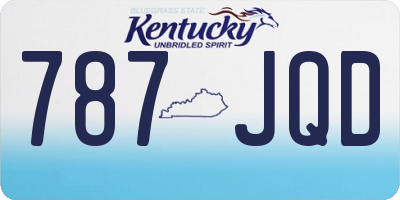 KY license plate 787JQD