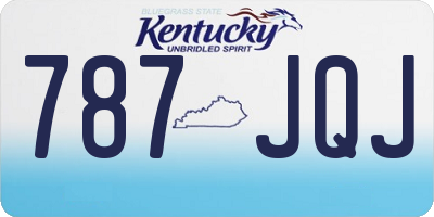 KY license plate 787JQJ