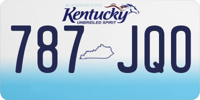 KY license plate 787JQO
