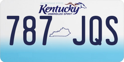 KY license plate 787JQS