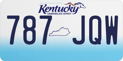 KY license plate 787JQW