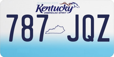 KY license plate 787JQZ