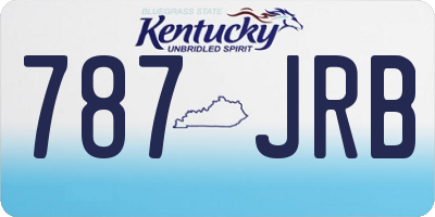 KY license plate 787JRB