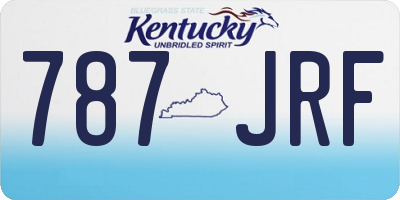 KY license plate 787JRF