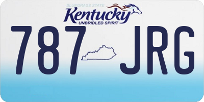 KY license plate 787JRG