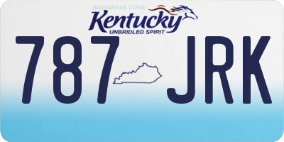 KY license plate 787JRK