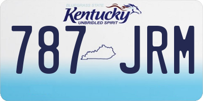 KY license plate 787JRM