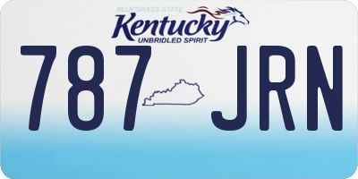 KY license plate 787JRN
