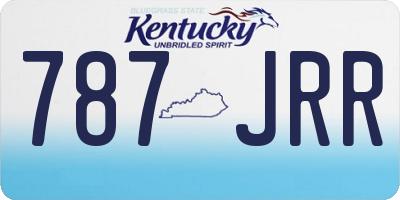 KY license plate 787JRR
